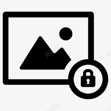 私人锁私人照片图标图标