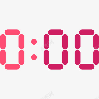 数字免扣图片数字钟时间25扁平图标图标