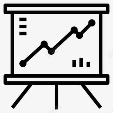 现折线图统计金融和货币概要图标图标