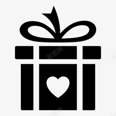 情人节的情书礼品奖金礼盒图标图标