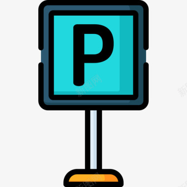 停车场停车场停车场11线性颜色图标图标