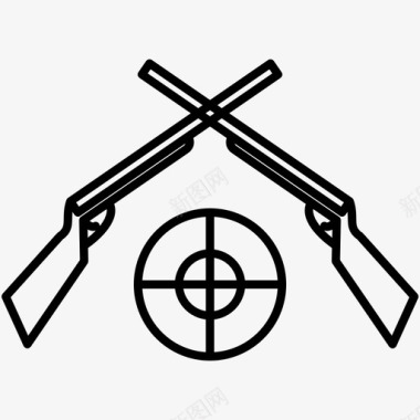 射击俱乐部步枪狩猎图标图标