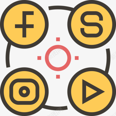 App社交黄影图标图标