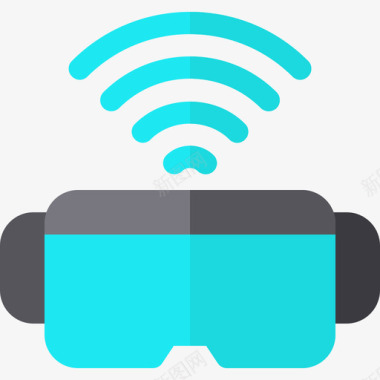 虚拟现实未来技术3平面图标图标