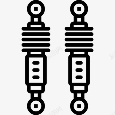 减震减震器汽车维修2线性图标图标
