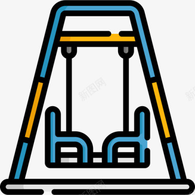 城市图片素材秋千城市元素20线条色彩图标图标