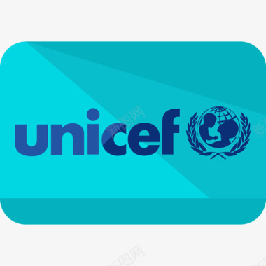 联合国儿童基金会旗帜5扁平图标图标