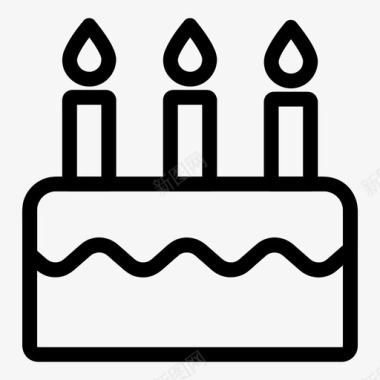 蜡烛生日蛋糕蜡烛甜点图标图标