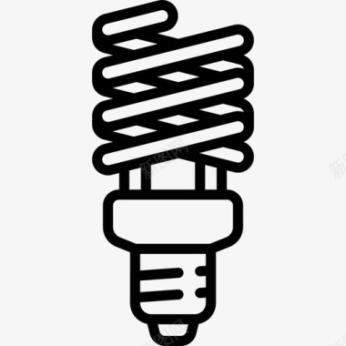 电工安全操作灯泡电工工具和元件3线性图标图标