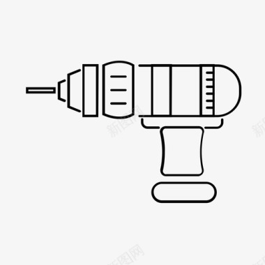电动工具主电钻勤杂工工具家庭修理图标图标