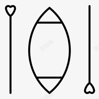 船皮划艇河流图标图标