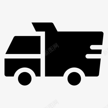 自卸车垃圾车采矿车图标图标