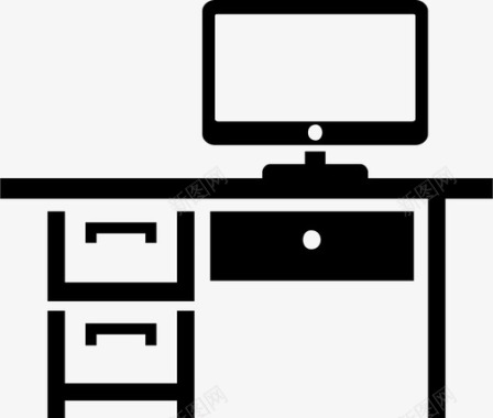 可拆卸办公桌办公桌电脑办公室图标图标