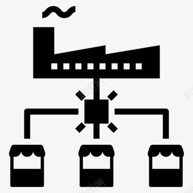 三级分销中心分销工厂图标图标