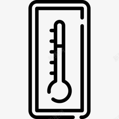 秋季补水温度计秋季25线性图标图标