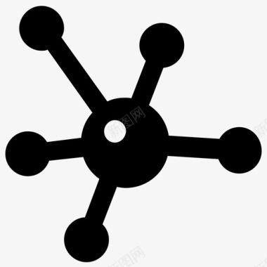 粒子艺术字原子键化学键图标图标