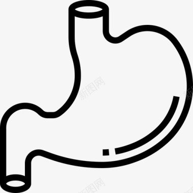 胃人体器官2线状图标图标