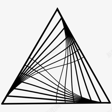 神圣几何生命的三角符号占星术哲学图标图标