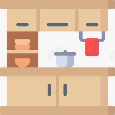 厨房家具48平房图标图标