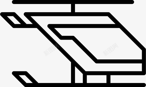 空运直升机个人运输新闻图标图标