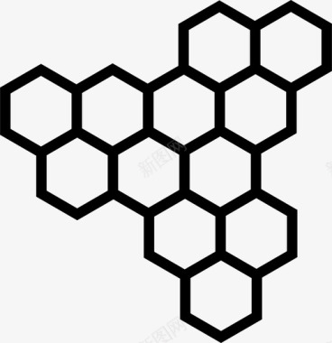 蜂巢六边形图标图标