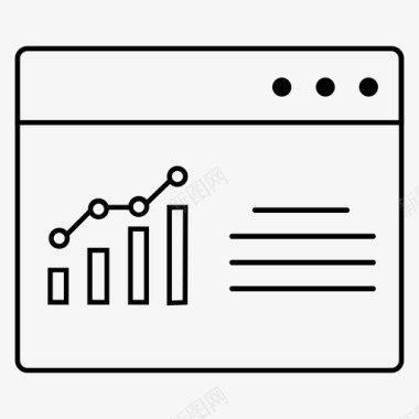 销售飘带报告分析增长图标图标
