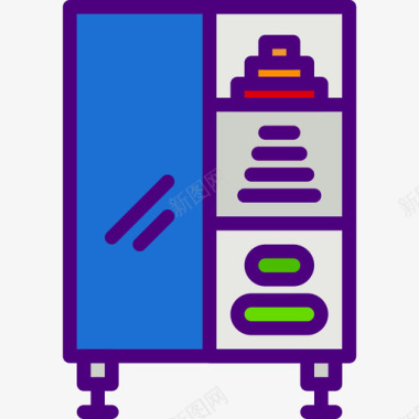 浴室柜家具户型线颜色图标图标