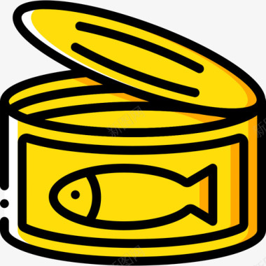 金枪鱼美食7黄色图标图标