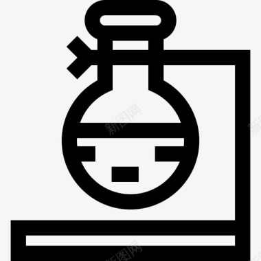 化学器械烧瓶医疗器械线性图标图标