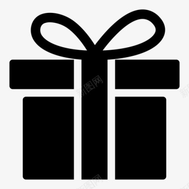 圣诞节祝福语礼品奖金礼盒图标图标