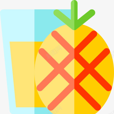 菠萝汁夏季食品饮料无糖图标图标