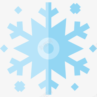 雪花冬季自然5平坦图标图标