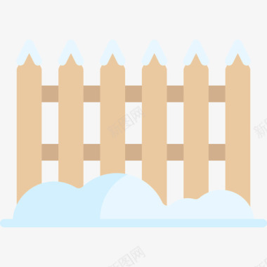 围栏冬季小镇5平房图标图标