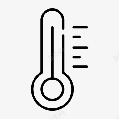 水银柱温度计摄氏度度数图标图标