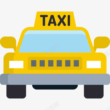 出租车旅行地点表情符号2扁平图标图标