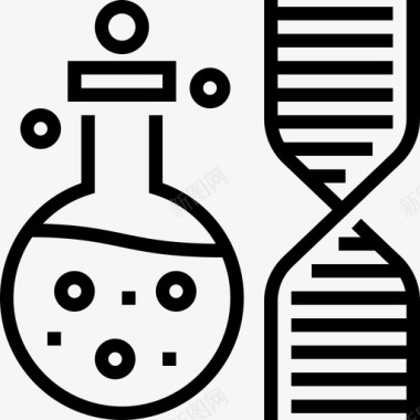 北极生物Dna生物化学3线性图标图标