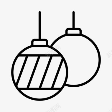 圣诞节采购产品圣诞饰品圣诞灯泡圣诞装饰品图标图标