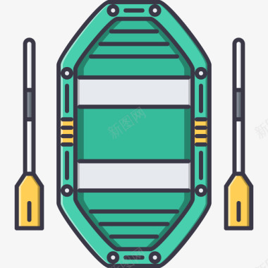 彩色的船船旅行55彩色图标图标