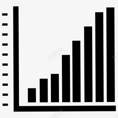 黑色信息图表柱状图条形图图表应用程序图标图标