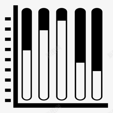 黑色信息图表柱状图条形图图表应用程序图标图标