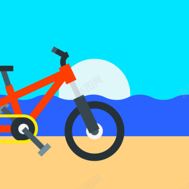 自行车自行车生态66平板图标图标