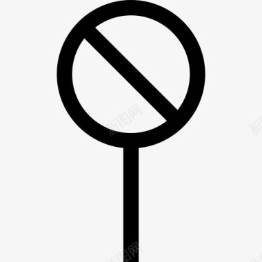 禁止停车禁止信号3直线图标图标