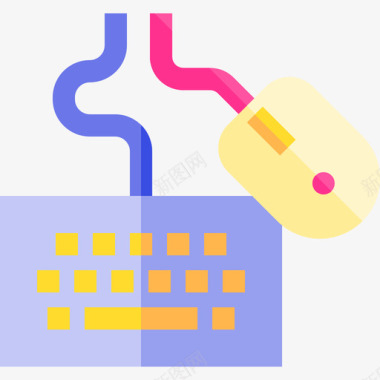 英文与鼠标键盘和鼠标编程8平面图标图标