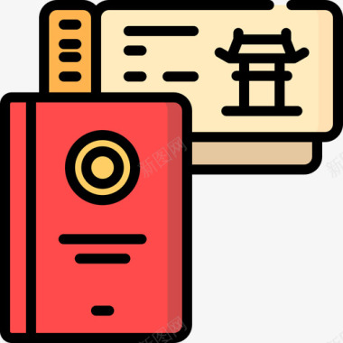 中国素材票中国11直线颜色图标图标