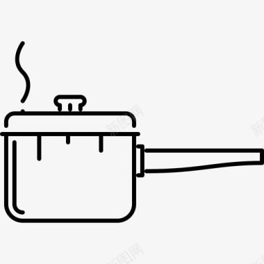 平底锅平底锅厨房29线性图标图标