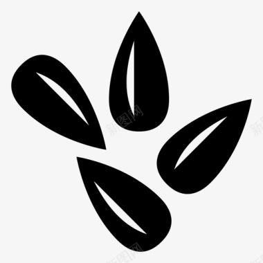 葵花籽黑籽干果图标图标