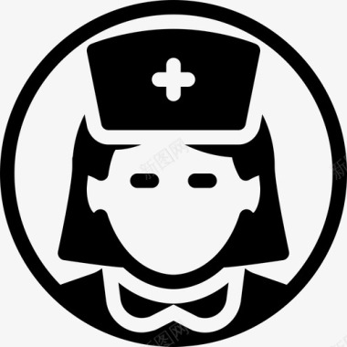 护士护士头像女性图标图标