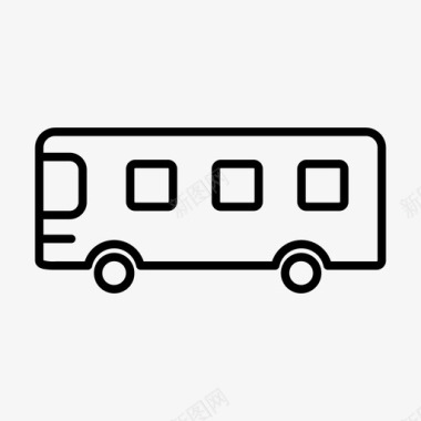 公共标识红公共汽车公共交通交通工具图标图标