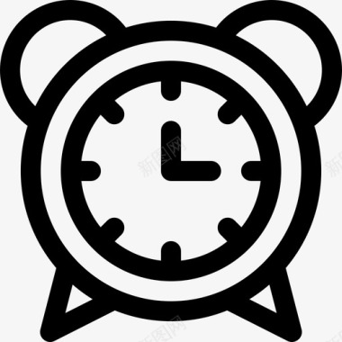 时钟复古电子4线性图标图标