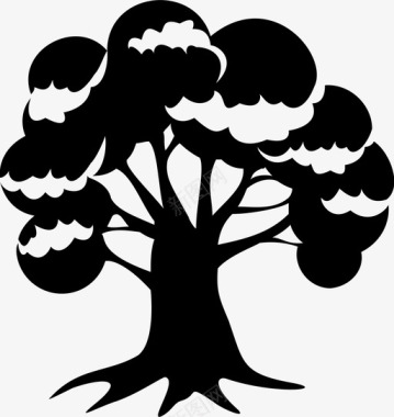 树榕树森林图标图标